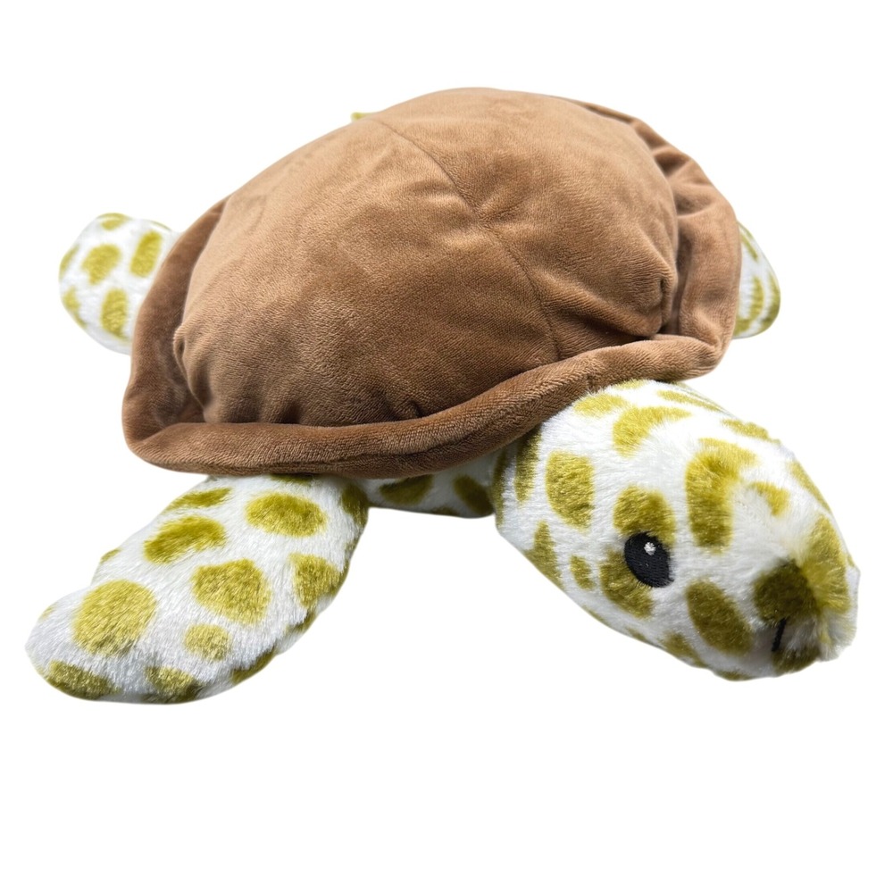 Warmies Sea Turtle Plush Brown Green Spotted Lavender Scented Heatable Therapy